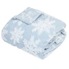 Image de Féérie Lights & Christmas - Plaid de Noël motifs flocons - 130 x 180 cm - Bleu