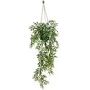Image de Bambou Artificiel à Suspendre Polypropylène Polyéthylène 10x10x75cm Vert