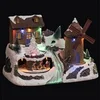 Image de Village de noël moulin à vent animé, lumineux et musical
