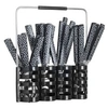 Image de - Ménagère 24 Pièces Avec Rack "Géo" 24cm Noir
