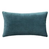 Image de Atmosphera - Coussin Dolce effet velours déhoussable 58x38 cm - Bleu canard - Dolce
