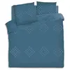 Image de - Parure de lit en coton lavé Tuft - 260x240 cm - Bleu canard - Tuft