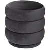 Image de Pouf en velours gris Sinan