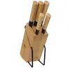 Image de - Bloc 5 Couteaux Bambou 31cm Naturel
