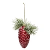 Image de Fééric Lights and Christmas - Sujet de Noël Pomme de Pin "Soir" 13cm Rouge