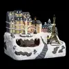 Image de Village de Noël lumineux tour Eiffel et fontaine