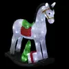 Image de Cheval à bascule Noël avec cadeau lumineux 40 cm