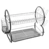 Image de Five Simply Smart - Egouttoir 2 niveaux en métal et polypropylène arrondi - Gris