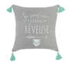 Image de Créateur d'intérieur - Coussin Déco "4 Pompons" 40x40cm Gris