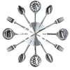 Image de - Pendule Ustensiles - Diam. 38 cm - Argent