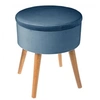Image de Tabouret / Coffre en velours bleu gamme TESS