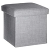 Image de Atmosphera Créateur d'intérieur - Pouf Coffre Pliable "Tomaz" 38cm Gris Clair