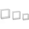 Image de - Lot de 3 Etagères Murales "Cube" 25cm Blanc