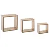 Image de - 3 Etagères murales design cube Fixy - Couleur chêne - Fixy