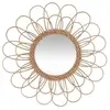 Image de Miroir rotin fleur D56 Atmosphera