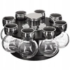 Image de 8 pots à épices avec support à épices rotatif