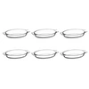 Image de - Lot de 6 Mini Plats en Verre Ovale 20cm Transparent