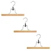 Image de - Lot de 3 Cintres à Pince en Bois 25cm Naturel