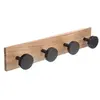 Image de - Patère en Bois "4 Têtes" 40cm Noir