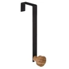 Image de - Patère en Métal & Bambou 1 Tête 16cm Noir