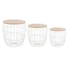 Image de Table basse Atomic lot de 3 blanc