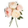 Image de bouquet 4 pivoines artificiel rose 30cm - 110348a