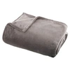 Image de - Grand plaid en Flanelle uni - 180x130 cm - Gris - OLLIS