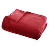 Image de - Grand plaid en Flanelle uni - 180x130 cm - Rouge - OLLIS