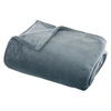 Image de - Grand plaid en Flanelle uni - 180x130 cm - Bleu Orage - OLLIS