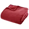 Image de Plaid flanelle uni rouge 180x230