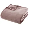 Image de - Grand Plaid en flanelle uni - 230x180 - Rose - OLLIS