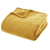 Image de - Grand Plaid en flanelle uni - 230x180 - Ocre - OLLIS