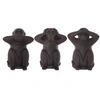 Image de Créateur d'intérieur - Lot de 3 Statues Singes "Sagesse" 24cm Noir