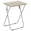 Image de - Table d'appoint pliante en bois et métal Grey - L. 48 x H. 65 cm - Marron