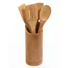 Image de FIVE Simply Smart - Lot de 4 Ustensiles & Pot de Cuisine "Bambou" Naturel