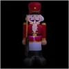 Image de Casse Noisette Gonflable Fééric Lights and Christmas LED 180cm Rouge et Or