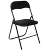 Image de Chaise pliante velours noir