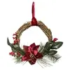 Image de Fééric Lights and Christmas - Couronne de Noël Poinsettia "Soir" 38cm Naturel
