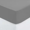 Image de - Drap housse 2 personnes - 100% Coton - 140 x 190 cm - Gris
