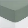 Image de - Drap housse 2 personnes - 100% Coton - 140 x 190 cm - Celadon
