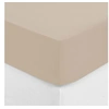 Image de - Drap Housse bonnet 30 cm 100% Coton Esther 160x200 cm - Beige Lin - CARINA