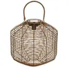 Image de Lampe solaire en rotin H30