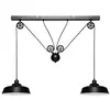 Image de Suspension double métal L120 Ezio noir