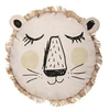 Image de - Coussin Déco "Lion Franges" 44cm Naturel