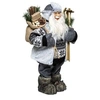 Image de Père Noël Déco Traditionnel Ski 29cm Gris