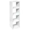 Image de Meuble Etagère colonne 4 cases de rangement Blanc H 134 cm