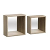 Image de - Lot de 2 Etagères Murales Fixy 27cm Naturel