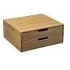 Image de Porte capsules "2 tiroirs" 34cm naturel