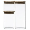 Image de - Lot de 3 Bocaux "Empilables" 24cm Transparent