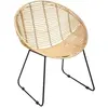 Image de Fauteuil métal et rotin Laora - Naturel clair